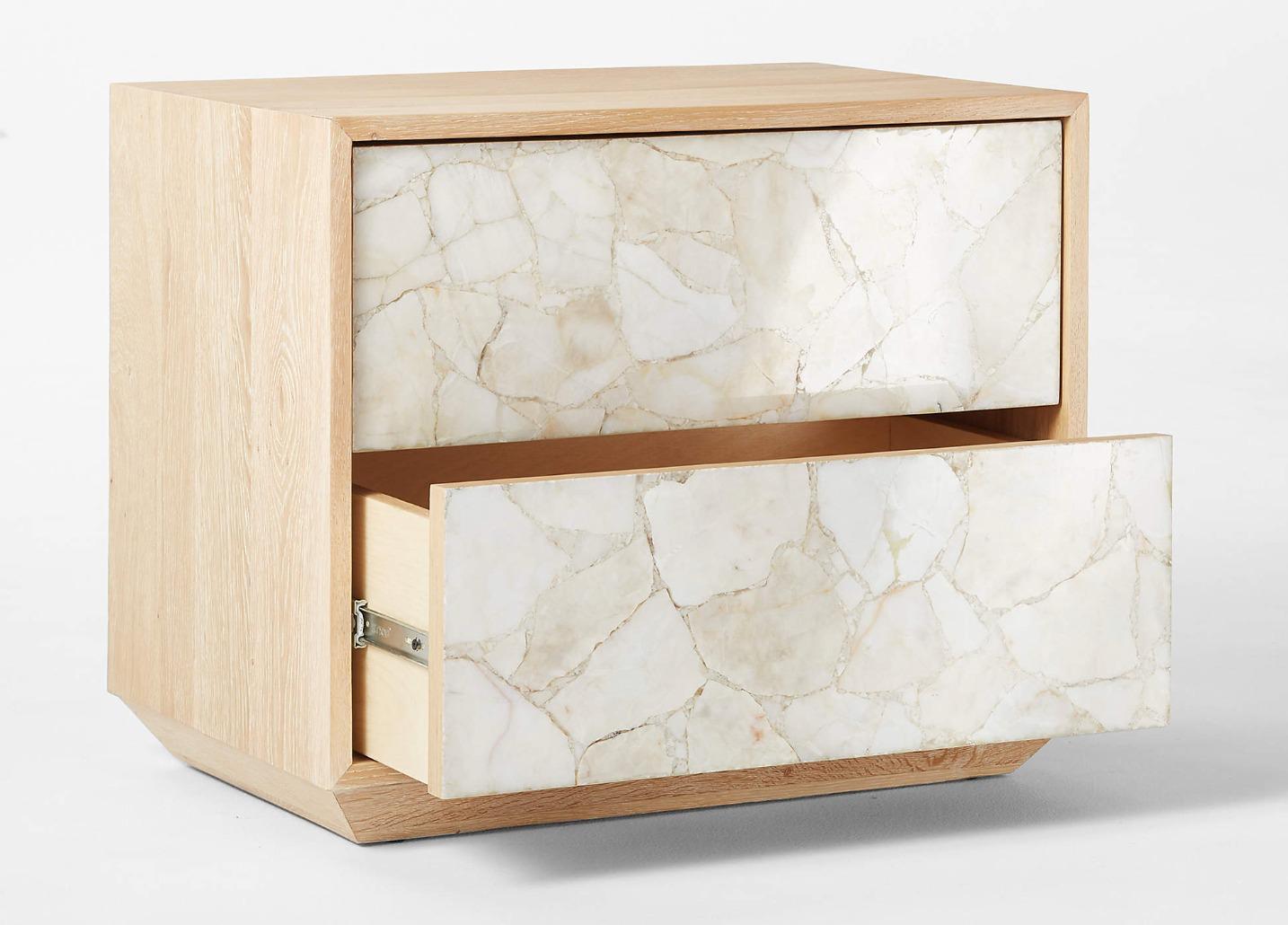 Marble Front Nightstand